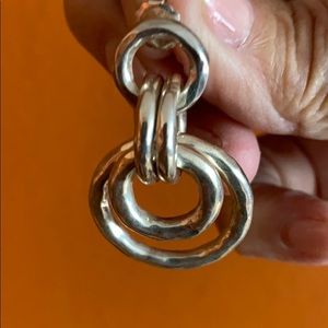 Designer sterling silver pierced earrings